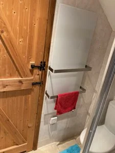 Calentador de toallas en el baño