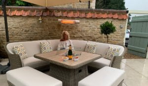 Calentador de patio California gold