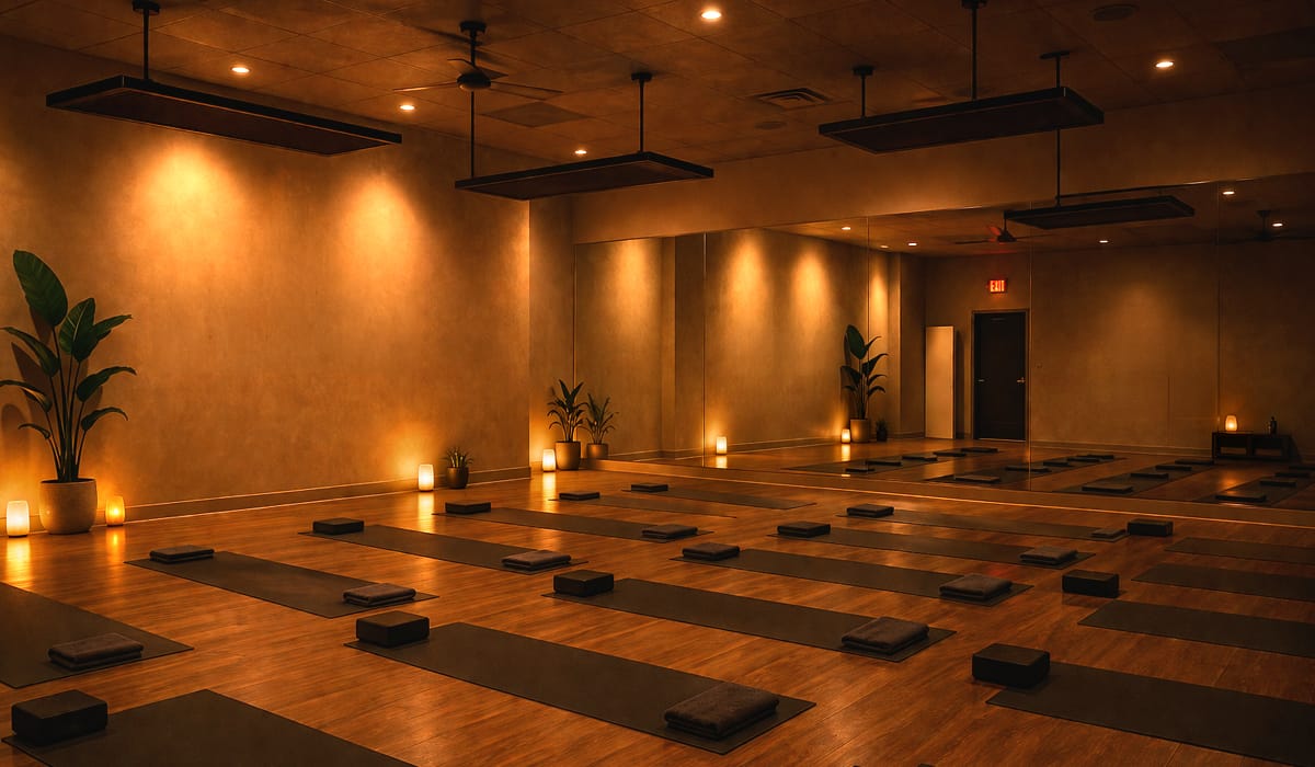Instalación en estudio de yoga caliente Comfort-HT