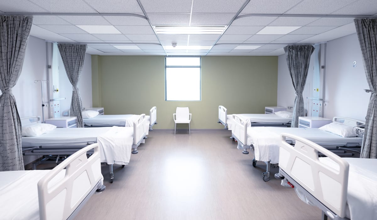 Calefactores de techo Herschel Comfort en un hospital